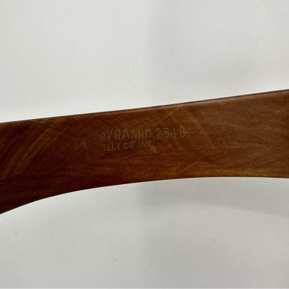 SALE!!! Amerigo Vespucci Brown Studs Coin Buckle Belt - Picture 4 of 10